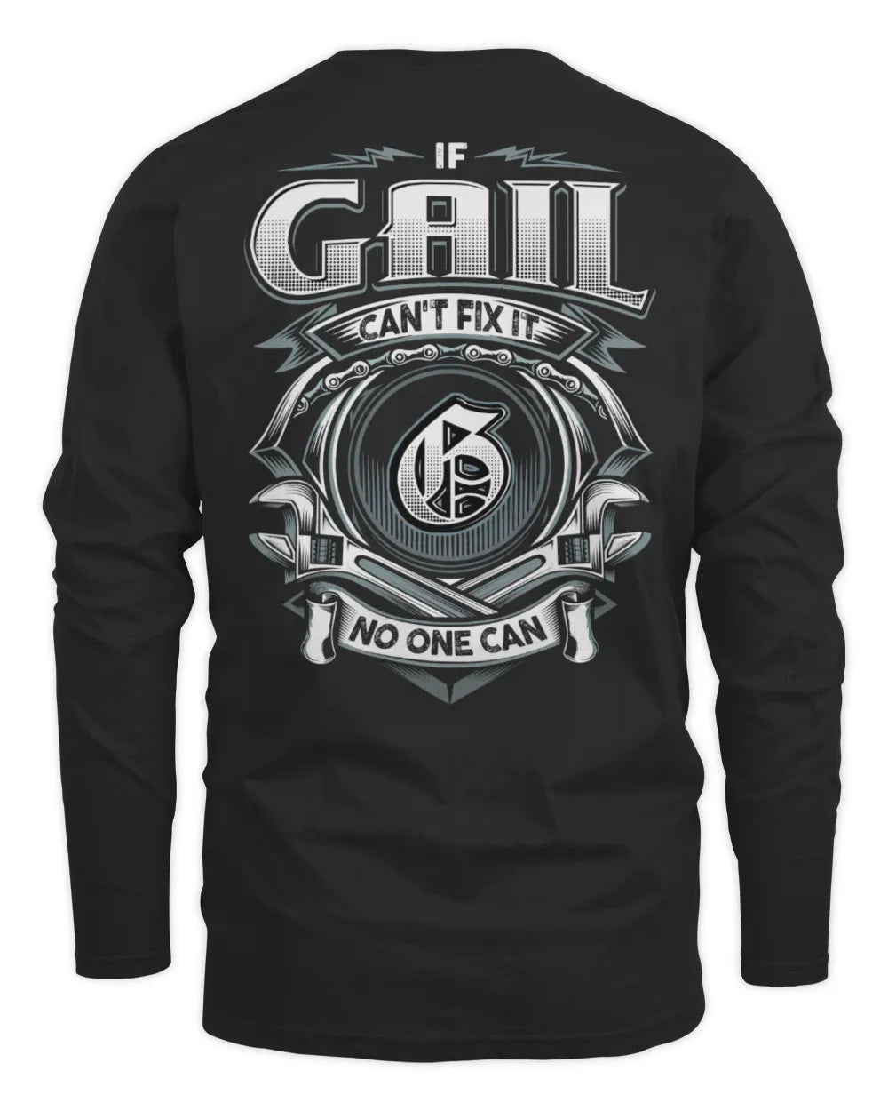 GAIL AP81-K4-626 - Personalized Ahmed Quote Apparel “If Ahmed Can't Fix It, No One Can” - Men's Long Sleeved T-Shirt - Black