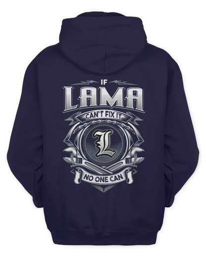 LAMA AP81-K4-626 - Personalized Ahmed Quote Apparel “If Ahmed Can't Fix It, No One Can” - Unisex Hoodie - Navy