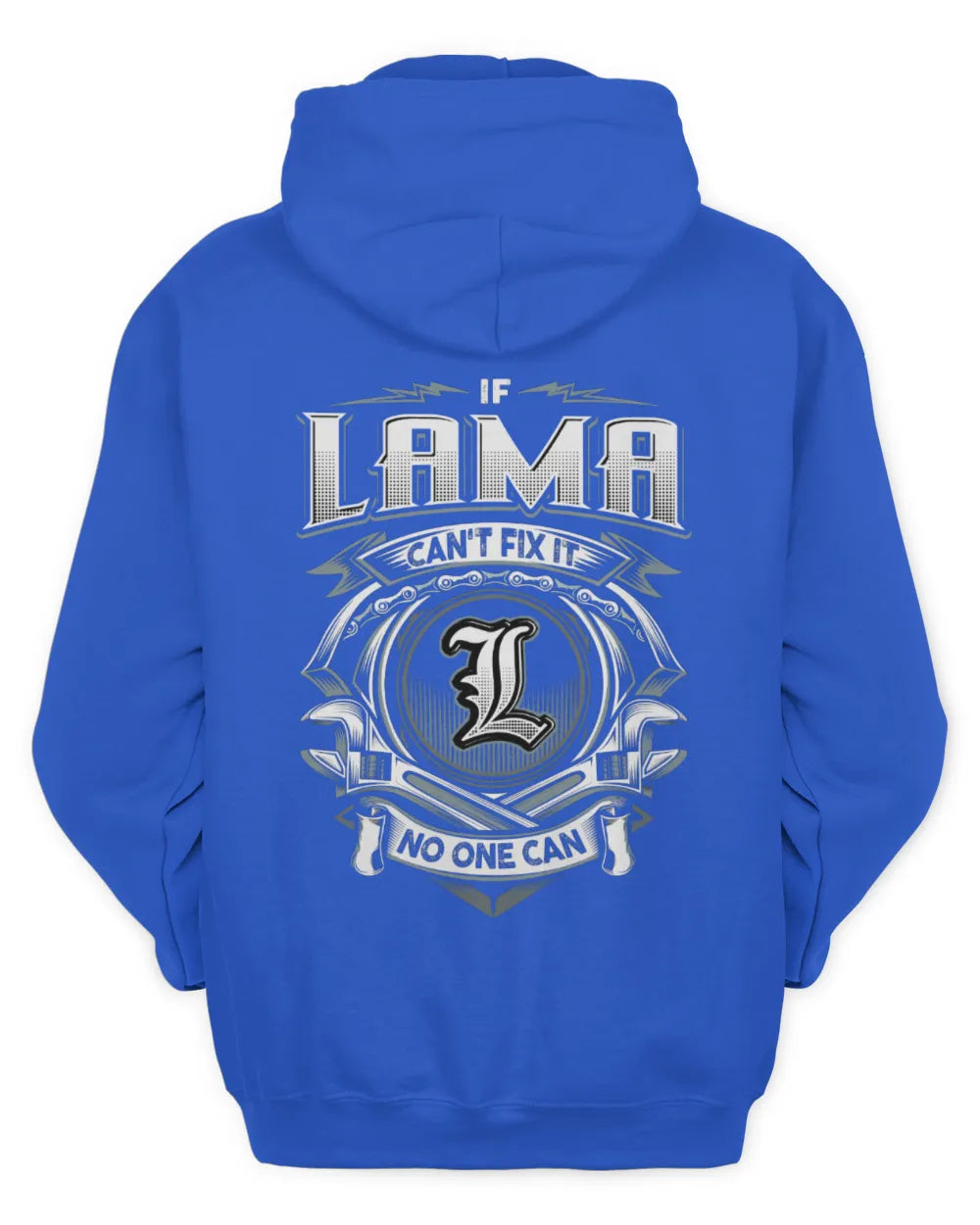 LAMA AP81-K4-626 - Personalized Ahmed Quote Apparel “If Ahmed Can't Fix It, No One Can” - Unisex Hoodie - Royal