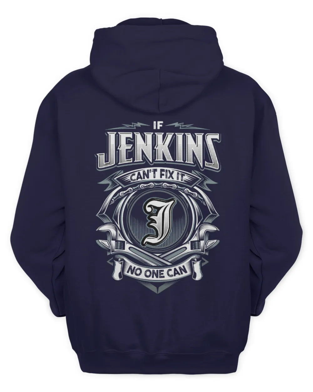 JENKINS AP81-K4-626 - Personalized Ahmed Quote Apparel “If Ahmed Can't Fix It, No One Can” - Unisex Hoodie - Navy