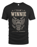 WINNIE TP06-K82 – Personalized Classic Style Apparel “Team NAME Lifetime Member” - Unisex Standard T-Shirt - Black