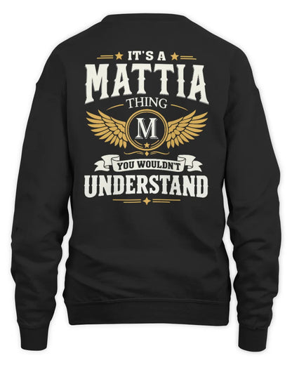 MATTIA KT06-M008 It’s a [NAME] Thing – You Wouldn’t Understand | Personalized Vintage T-Shirt - Unisex Sweatshirt - Black
