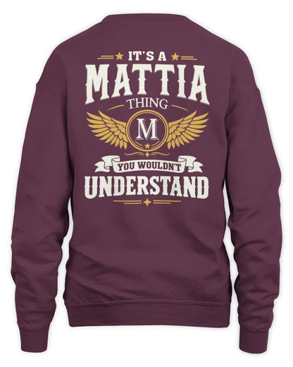 MATTIA KT06-M008 It’s a [NAME] Thing – You Wouldn’t Understand | Personalized Vintage T-Shirt - Unisex Sweatshirt - Maroon