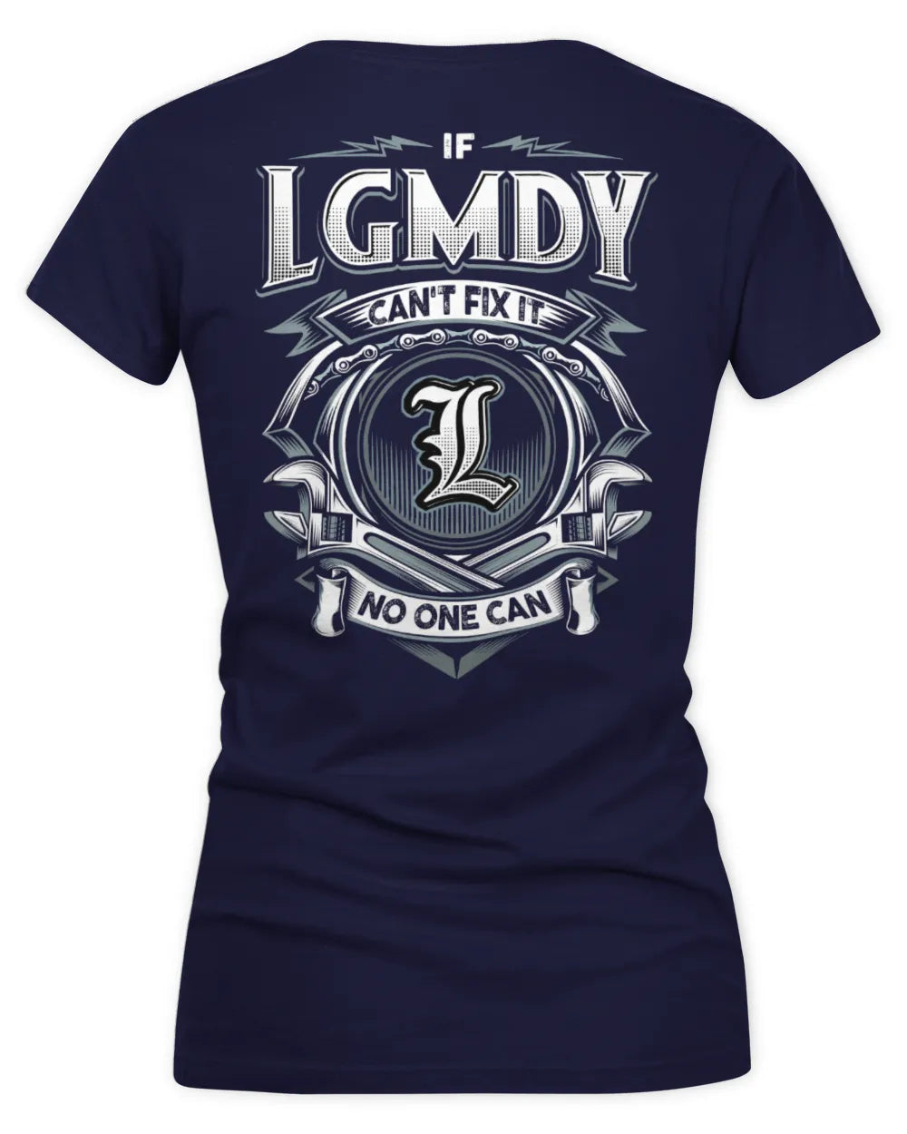 LGMDY AP81-K4-626 - Personalized Ahmed Quote Apparel “If Ahmed Can't Fix It, No One Can” - Women's V-Neck T-Shirt - Navy