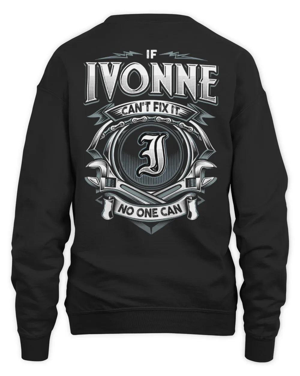 IVONNE AP81-K4-626 - Personalized Ahmed Quote Apparel “If Ahmed Can't Fix It, No One Can” - Unisex Sweatshirt - Black