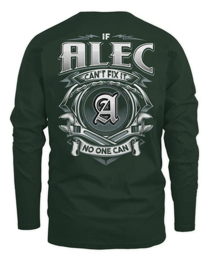 ALEC AP81-K4-626 - Personalized Ahmed Quote Apparel “If Ahmed Can't Fix It, No One Can” - Men's Long Sleeved T-Shirt - Forest Green