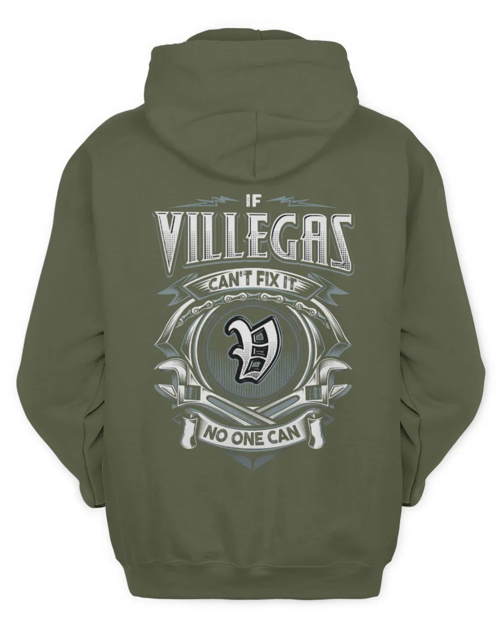 VILLEGAS AP81-K4-626 - Personalized Ahmed Quote Apparel “If Ahmed Can't Fix It, No One Can” - Unisex Hoodie - Military Green
