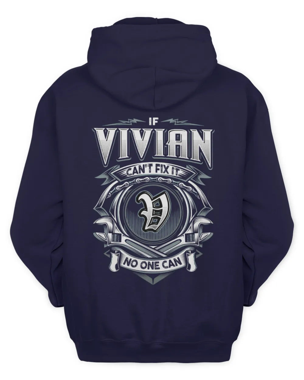 VIVIAN AP81-K4-626 - Personalized Ahmed Quote Apparel “If Ahmed Can't Fix It, No One Can” - Unisex Hoodie - Navy