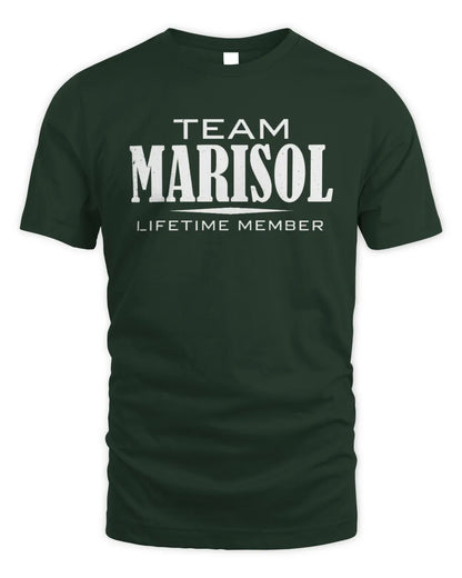 MARISOL BL62-K4-128 - Personalized “Team NAME Lifetime Member” - Unisex Standard T-Shirt - Forest Green