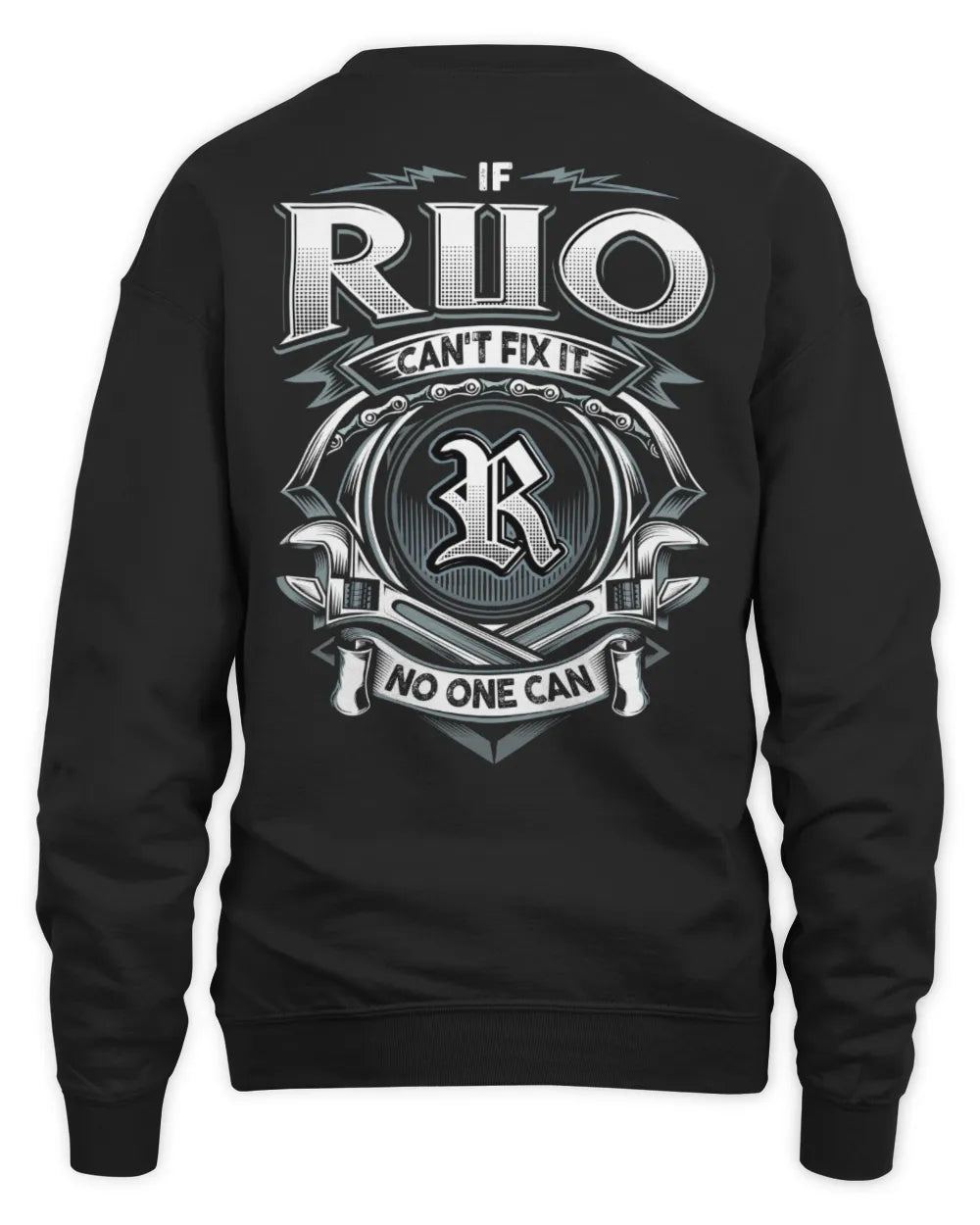 RUO AP81-K4-626 - Personalized Ahmed Quote Apparel “If Ahmed Can't Fix It, No One Can” - Unisex Sweatshirt - Black