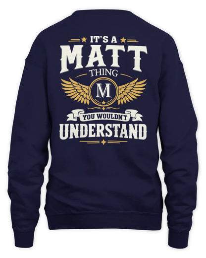 MATT KT06-M008 It’s a [NAME] Thing – You Wouldn’t Understand | Personalized Vintage T-Shirt - Unisex Sweatshirt - Navy