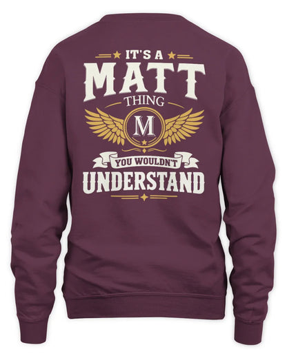 MATT KT06-M008 It’s a [NAME] Thing – You Wouldn’t Understand | Personalized Vintage T-Shirt - Unisex Sweatshirt - Maroon