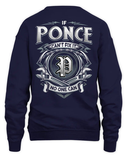 PONCE AP81-K4-626 - Personalized Ahmed Quote Apparel “If Ahmed Can't Fix It, No One Can” - Unisex Sweatshirt - Navy