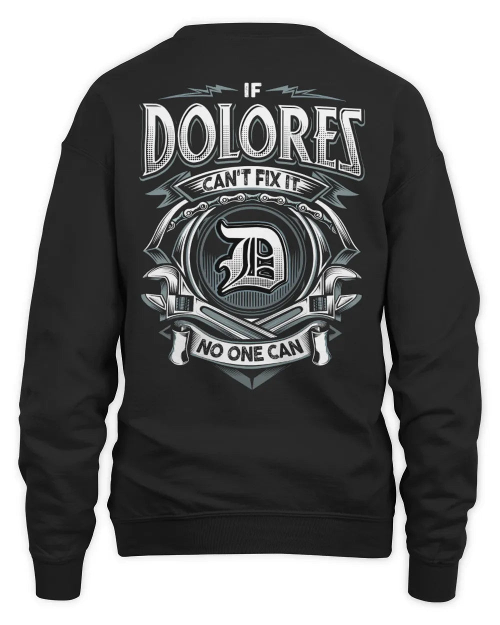 DOLORES AP81-K4-626 - Personalized Ahmed Quote Apparel “If Ahmed Can't Fix It, No One Can” - Unisex Sweatshirt - Black
