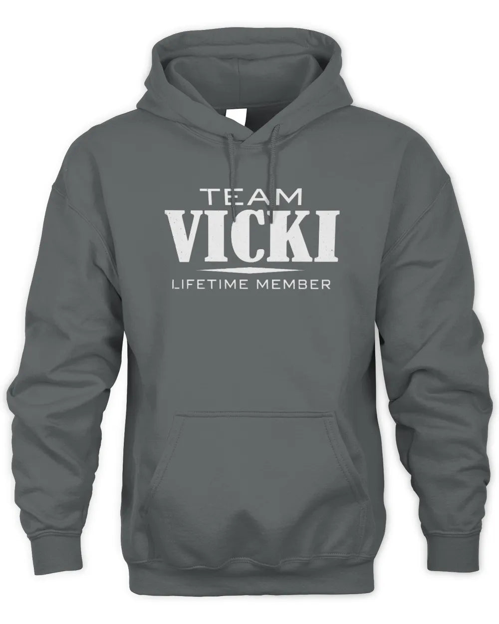 VICKI BL62-K4-128 - Personalized “Team NAME Lifetime Member” - Unisex Hoodie - Charcoal