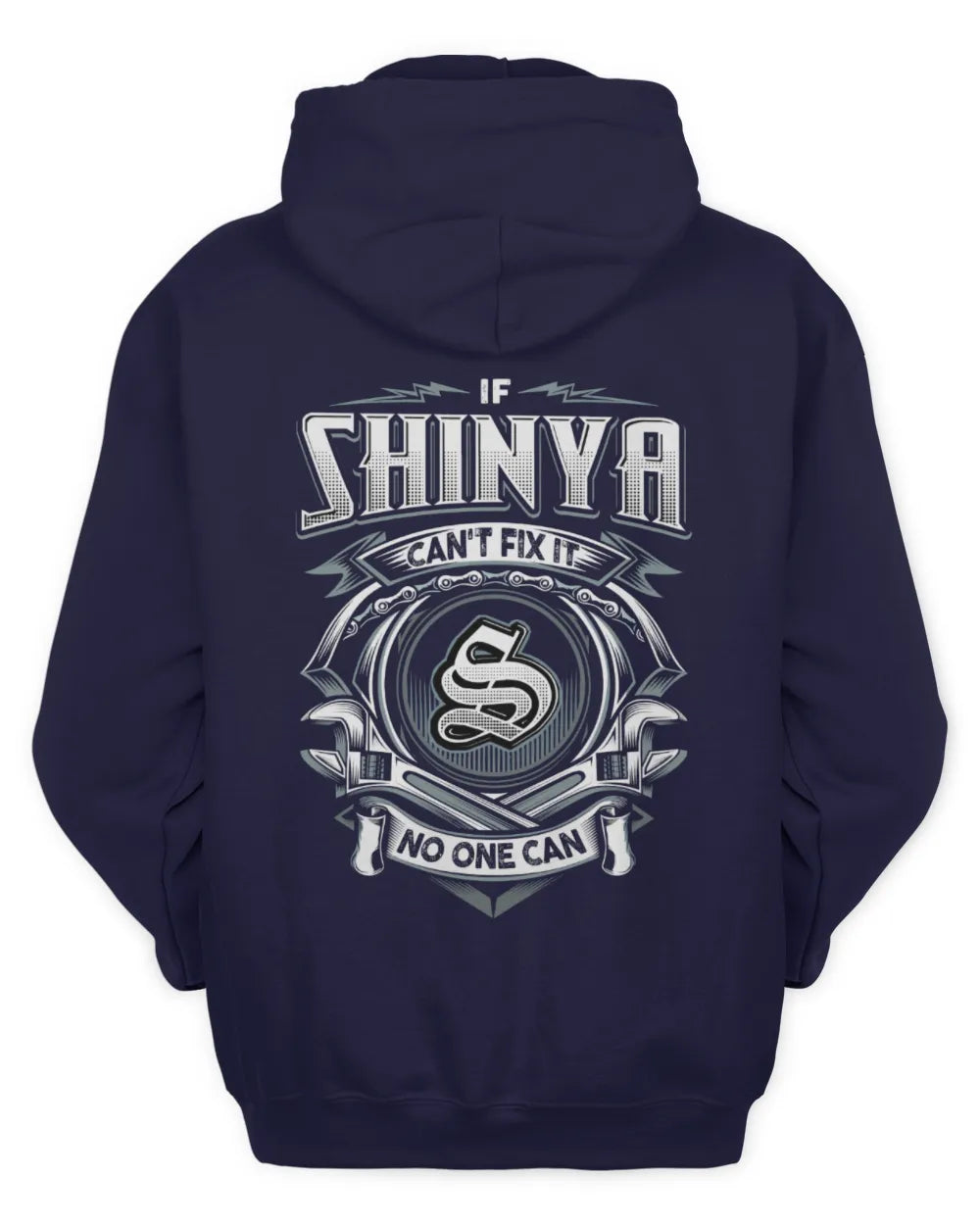 SHINYA AP81-K4-626 - Personalized Ahmed Quote Apparel “If Ahmed Can't Fix It, No One Can” - Unisex Hoodie - Navy