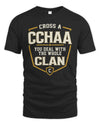 CCHAA NT1-K008 Cross A/An NAME, You Deal With the Whole Clan | Personalized Vintage T-Shirt