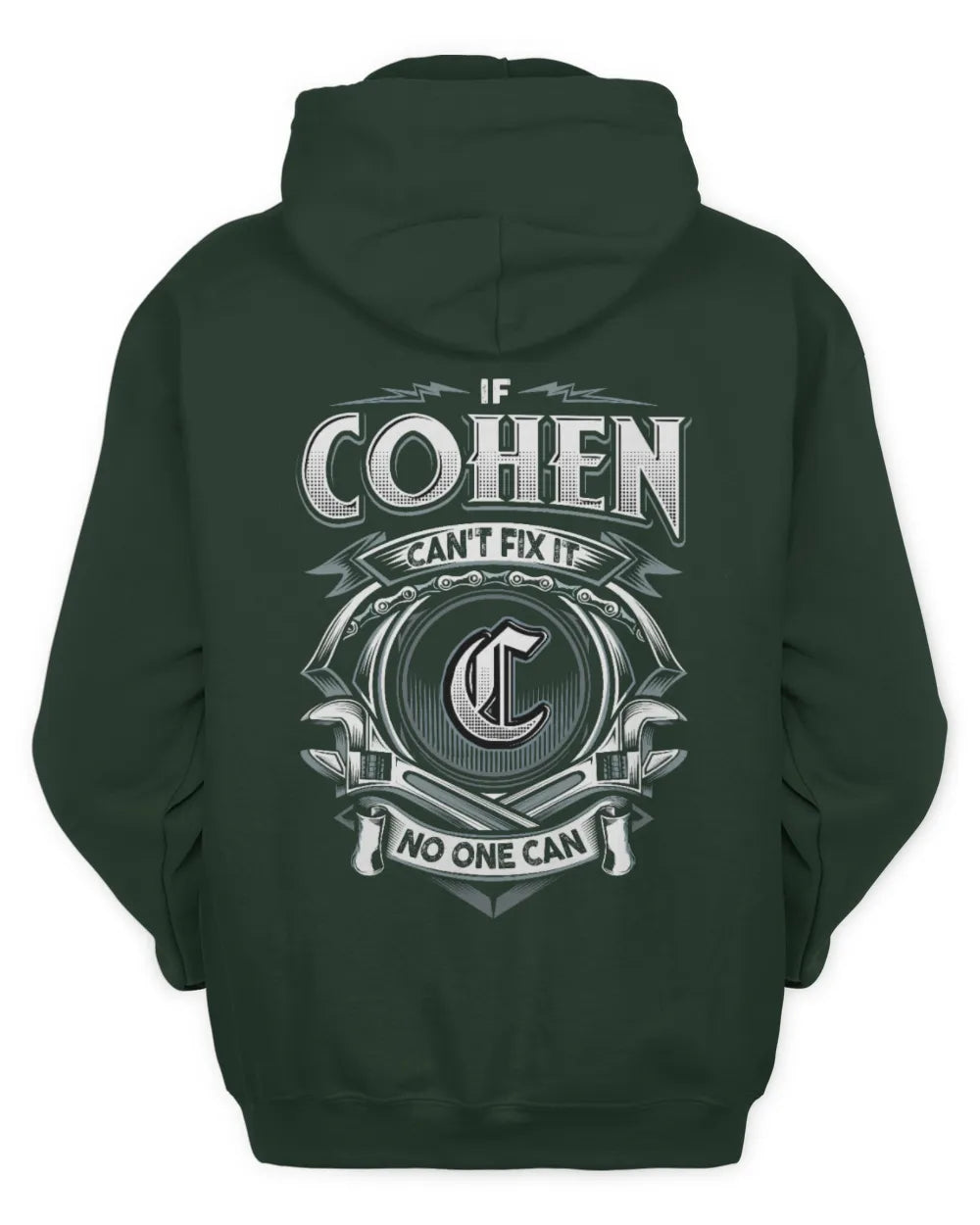 COHEN AP81-K4-626 - Personalized Ahmed Quote Apparel “If Ahmed Can't Fix It, No One Can” - Unisex Hoodie - Forest Green