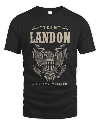 LANDON TP06-K82 – Personalized Classic Style Apparel “Team NAME Lifetime Member” - Unisex Standard T-Shirt - Black