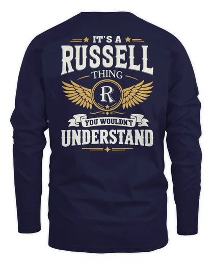 RUSSELL KT06-M008 It’s a [NAME] Thing – You Wouldn’t Understand | Personalized Vintage T-Shirt - Men's Long Sleeved T-Shirt - Navy