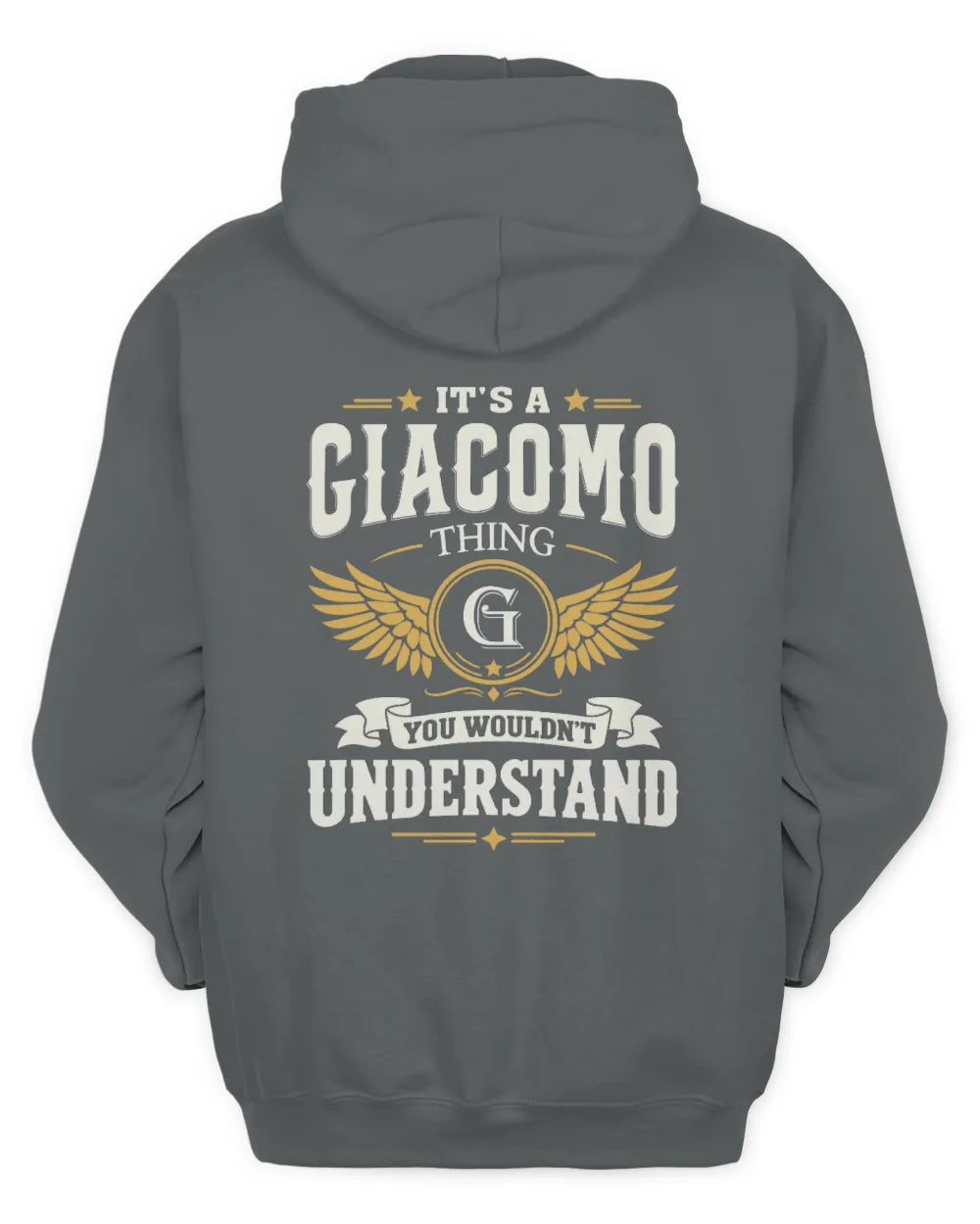 GIACOMO KT06-M008 It’s a [NAME] Thing – You Wouldn’t Understand | Personalized Vintage T-Shirt - Unisex Hoodie - Charcoal