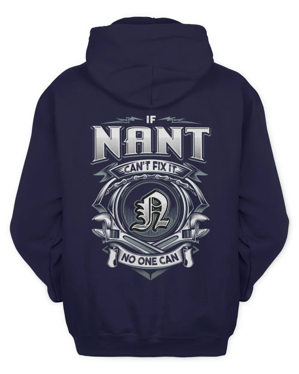 NANT AP81-K4-626 - Personalized Ahmed Quote Apparel “If Ahmed Can't Fix It, No One Can” - Unisex Hoodie - Navy