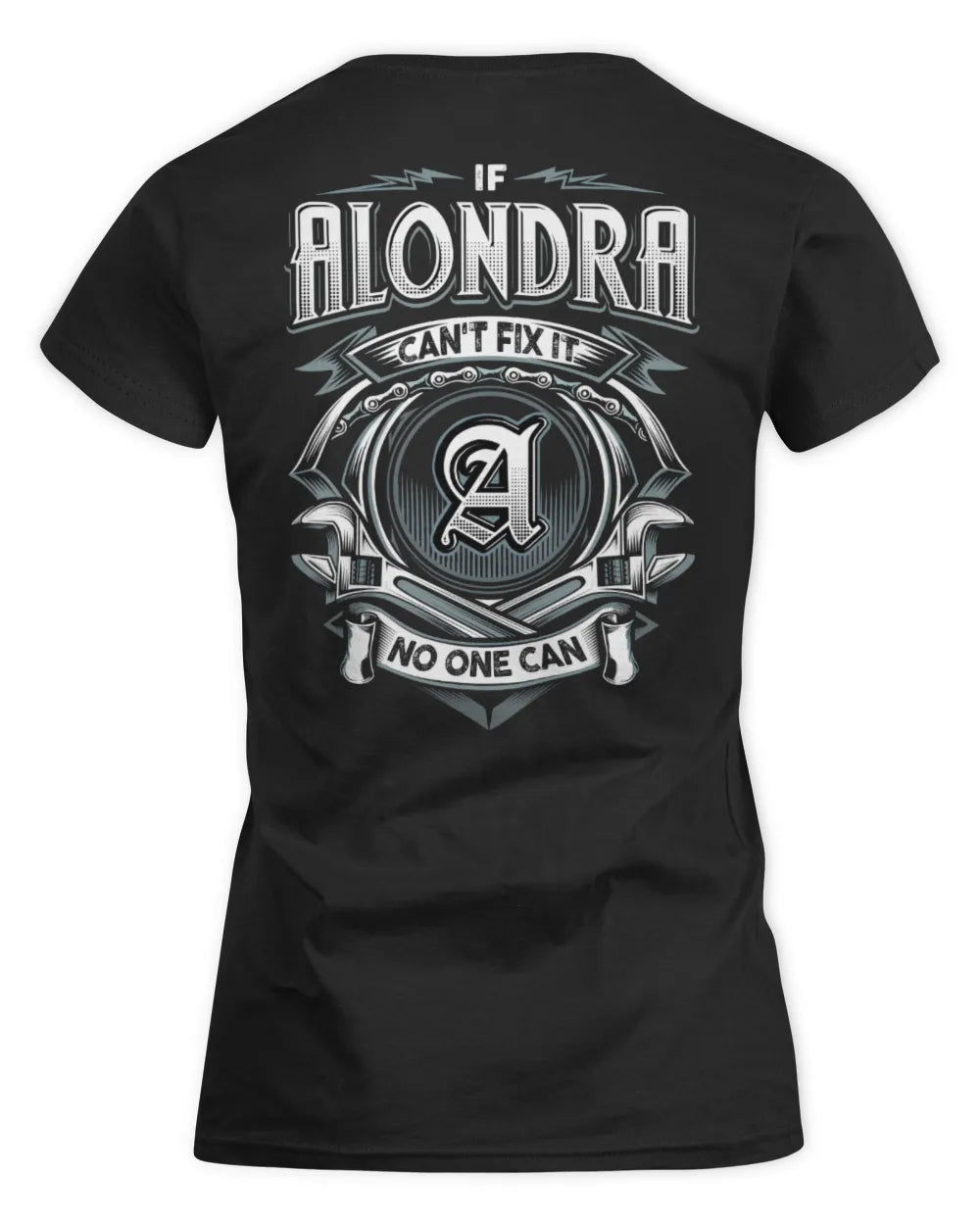 ALONDRA AP81-K4-626 - Personalized Ahmed Quote Apparel “If Ahmed Can't Fix It, No One Can” - Women's Standard T-Shirt - Black