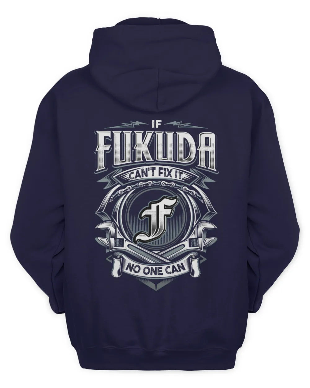 FUKUDA AP81-K4-626 - Personalized Ahmed Quote Apparel “If Ahmed Can't Fix It, No One Can” - Unisex Hoodie - Navy