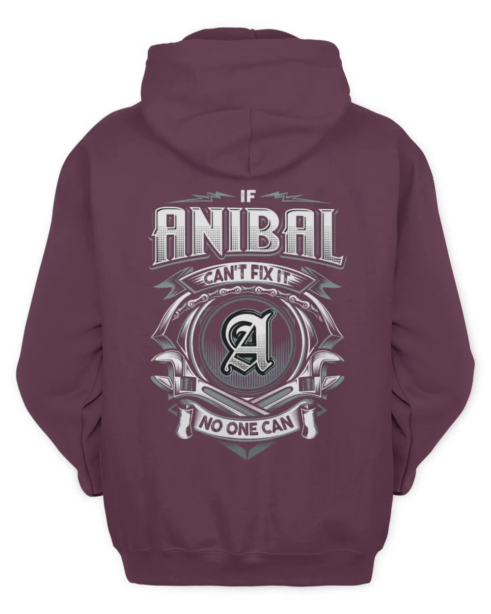 ANIBAL AP81-K4-626 - Personalized Ahmed Quote Apparel “If Ahmed Can't Fix It, No One Can” - Unisex Hoodie - Maroon