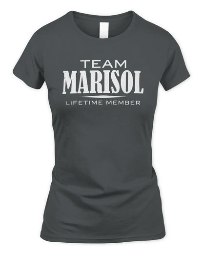 MARISOL BL62-K4-128 - Personalized “Team NAME Lifetime Member” - Women's Standard T-Shirt - Charcoal