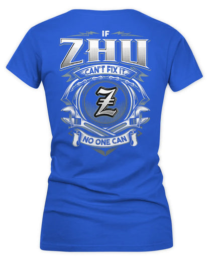 ZHU AP81-K4-626 - Personalized Ahmed Quote Apparel “If Ahmed Can't Fix It, No One Can” - Women's V-Neck T-Shirt - Royal