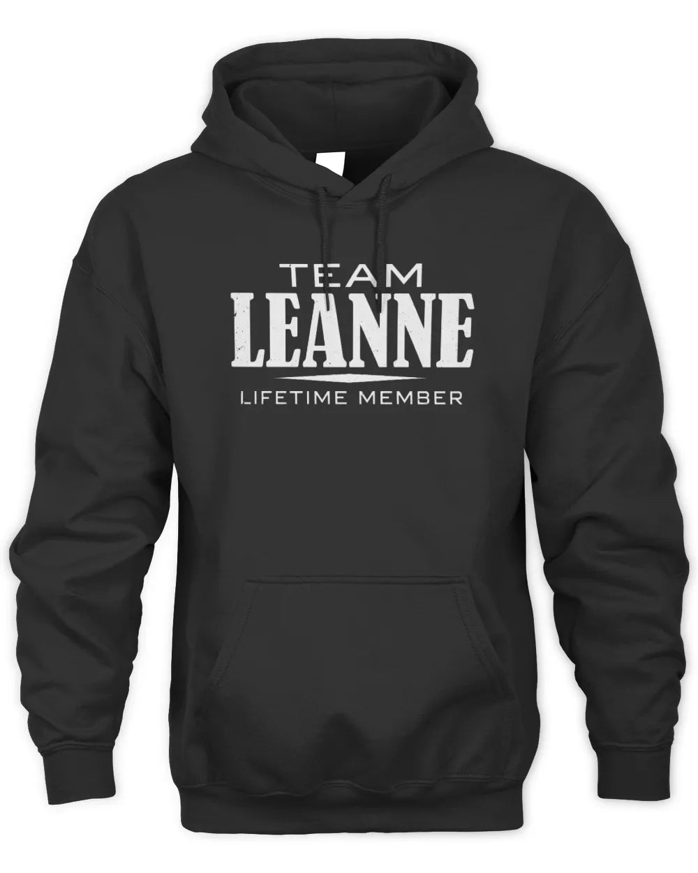 LEANNE BL62-K4-128 - Personalized “Team NAME Lifetime Member” - Unisex Hoodie - Black