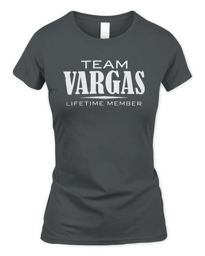 VARGAS BL62-K4-128 - Personalized “Team NAME Lifetime Member” - Women's Standard T-Shirt - Charcoal