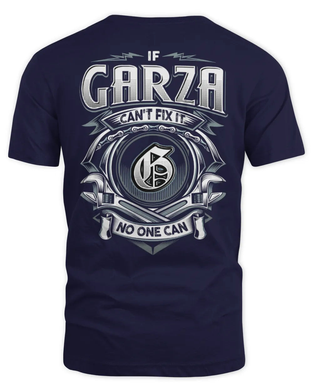 GARZA AP81-K4-626 - Personalized Ahmed Quote Apparel “If Ahmed Can't Fix It, No One Can” - Unisex Standard T-Shirt - Navy