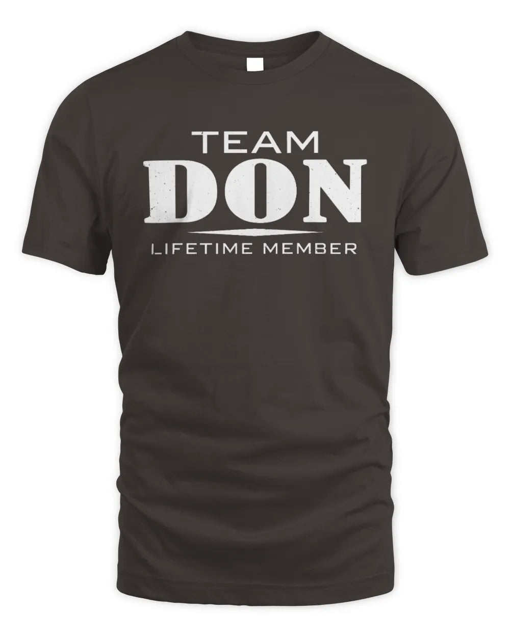 DON BL62-K4-128 - Personalized “Team NAME Lifetime Member” - Unisex Standard T-Shirt - Dark Chocolate