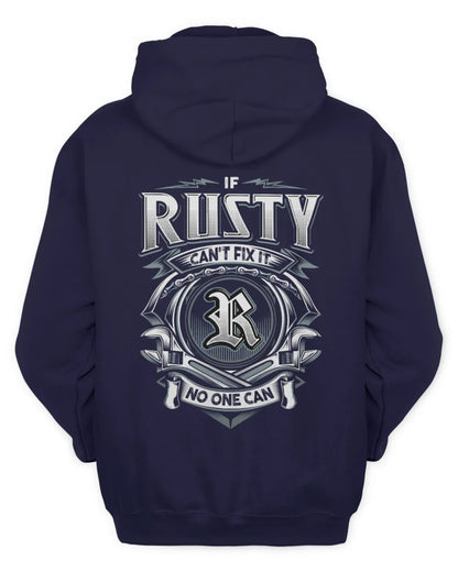 RUSTY AP81-K4-626 - Personalized Ahmed Quote Apparel “If Ahmed Can't Fix It, No One Can” - Unisex Hoodie - Navy
