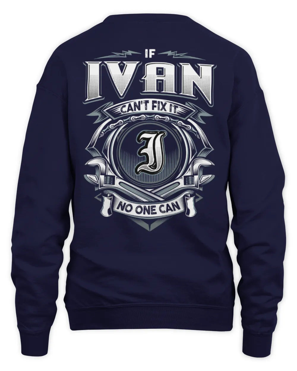 IVAN AP81-K4-626 - Personalized Ahmed Quote Apparel “If Ahmed Can't Fix It, No One Can” - Unisex Sweatshirt - Navy