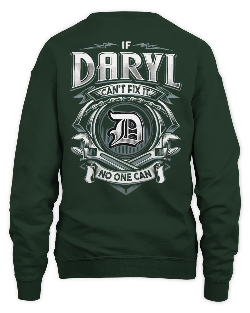 DARYL AP81-K4-626 - Personalized Ahmed Quote Apparel “If Ahmed Can't Fix It, No One Can” - Unisex Sweatshirt - Forest Green
