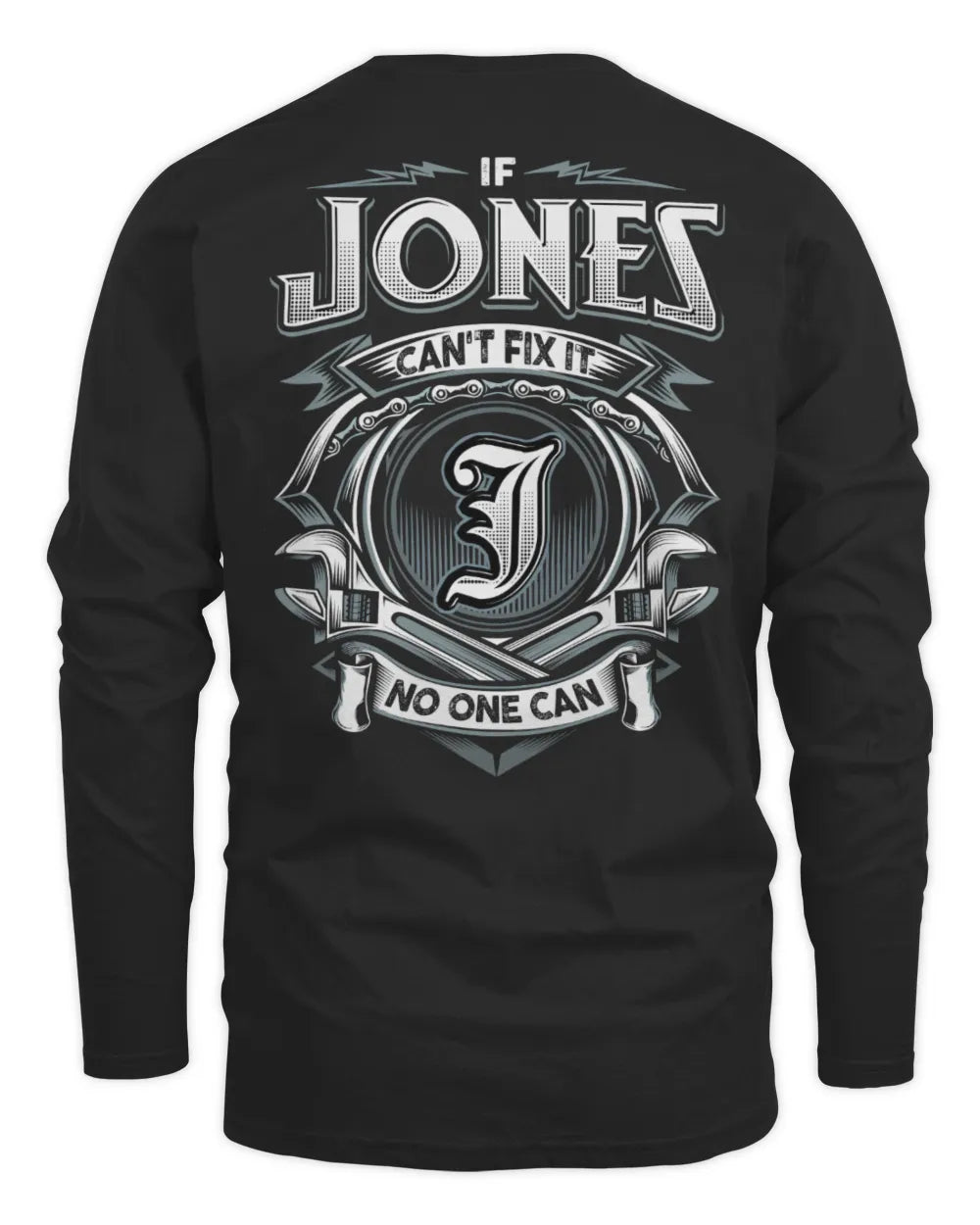JONES AP81-K4-626 - Personalized Ahmed Quote Apparel “If Ahmed Can't Fix It, No One Can” - Men's Long Sleeved T-Shirt - Black