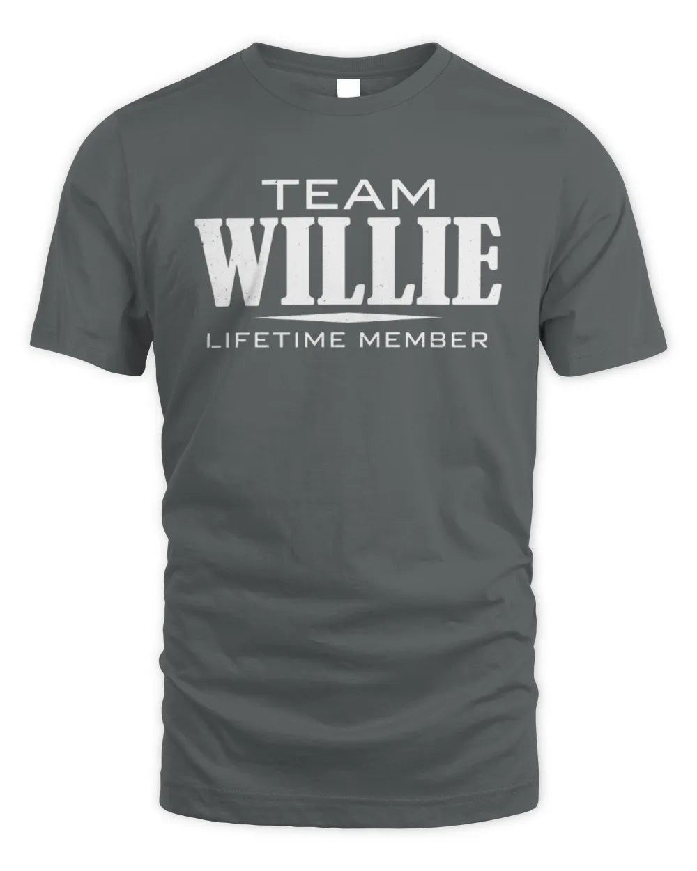 WILLIE BL62-K4-128 - Personalized “Team NAME Lifetime Member” - Unisex Standard T-Shirt - Charcoal