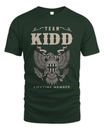 KIDD TP06-K82 – Personalized Classic Style Apparel “Team NAME Lifetime Member” - Unisex Standard T-Shirt - Forest Green