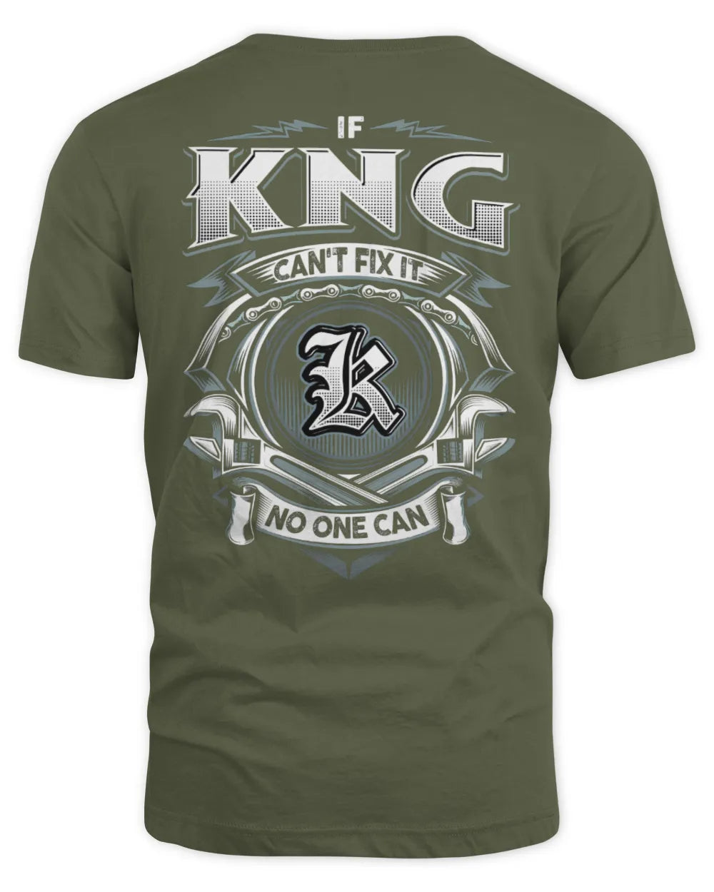 KNG AP81-K4-626 - Personalized Ahmed Quote Apparel “If Ahmed Can't Fix It, No One Can” - Unisex Standard T-Shirt - Military Green