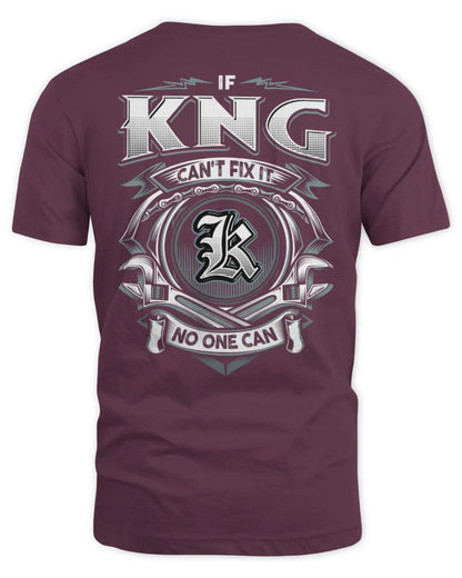 KNG AP81-K4-626 - Personalized Ahmed Quote Apparel “If Ahmed Can't Fix It, No One Can” - Unisex Standard T-Shirt - Maroon