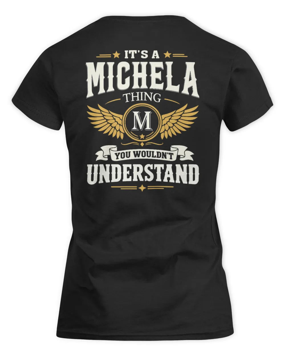 MICHELA KT06-M008 It’s a [NAME] Thing – You Wouldn’t Understand | Personalized Vintage T-Shirt - Women's Standard T-Shirt - Black
