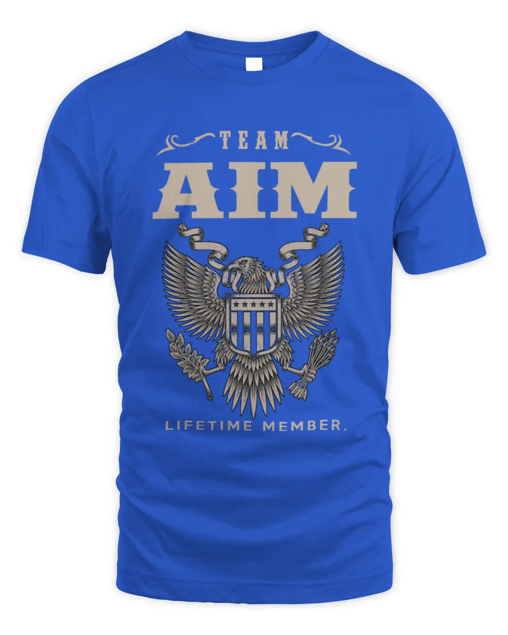 AIM TP06-K82 – Personalized Classic Style Apparel “Team NAME Lifetime Member” - Unisex Standard T-Shirt - Royal