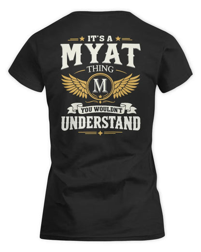 MYAT KT06-M008 It’s a [NAME] Thing – You Wouldn’t Understand | Personalized Vintage T-Shirt - Women's Standard T-Shirt - Black