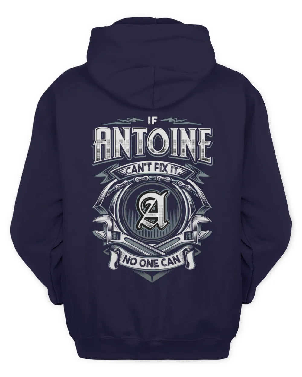 ANTOINE AP81-K4-626 - Personalized Ahmed Quote Apparel “If Ahmed Can't Fix It, No One Can” - Unisex Hoodie - Navy