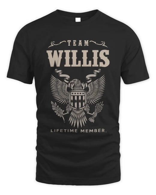 WILLIS TP06-K82 – Personalized Classic Style Apparel “Team NAME Lifetime Member”