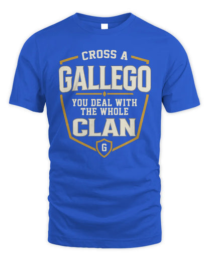 GALLEGO NT1-K008 Cross A/An NAME, You Deal With the Whole Clan | Personalized Vintage T-Shirt - Unisex Standard T-Shirt - Royal