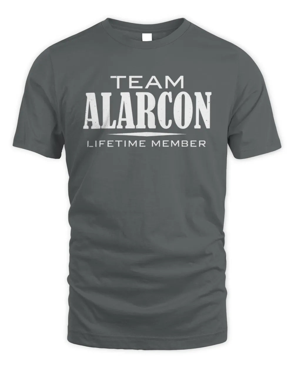 ALARCON BL62-K4-128 - Personalized “Team NAME Lifetime Member” - Unisex Standard T-Shirt - Charcoal
